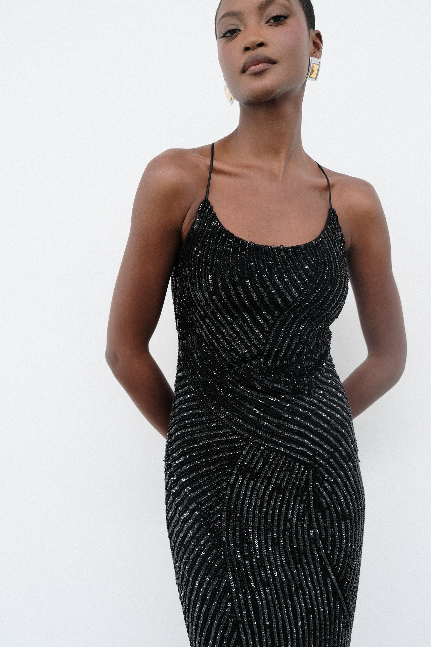 ROF Tierra Payet Maxi Elbise - Siyah