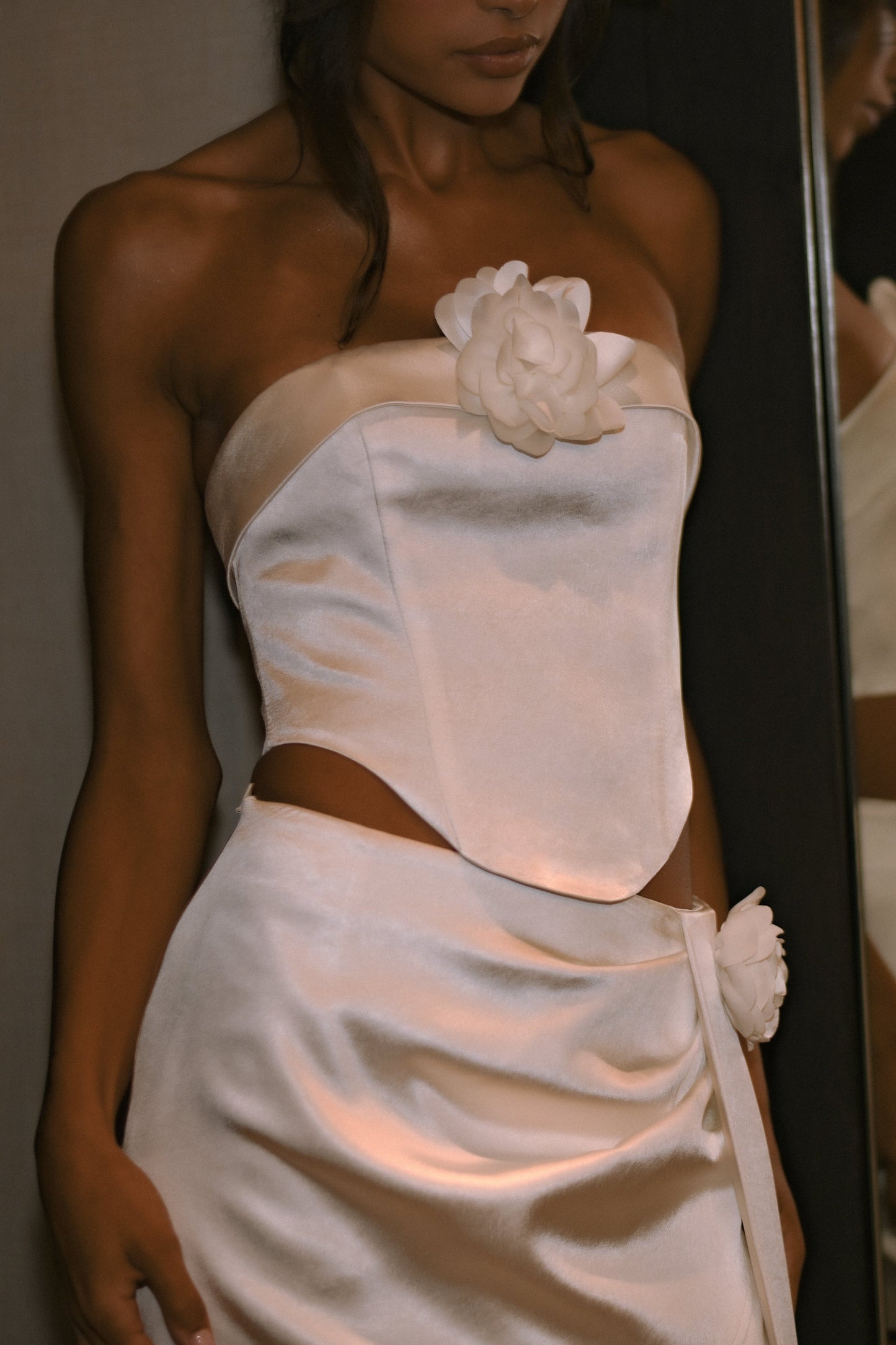 ROF Margot Straplez Rose Korse - Beyaz