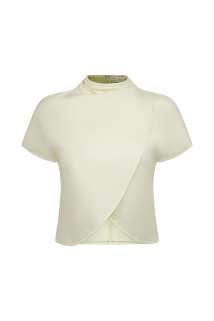 ROF Eris Yüksek Yaka Scuba Jersey Üst - Fildişi