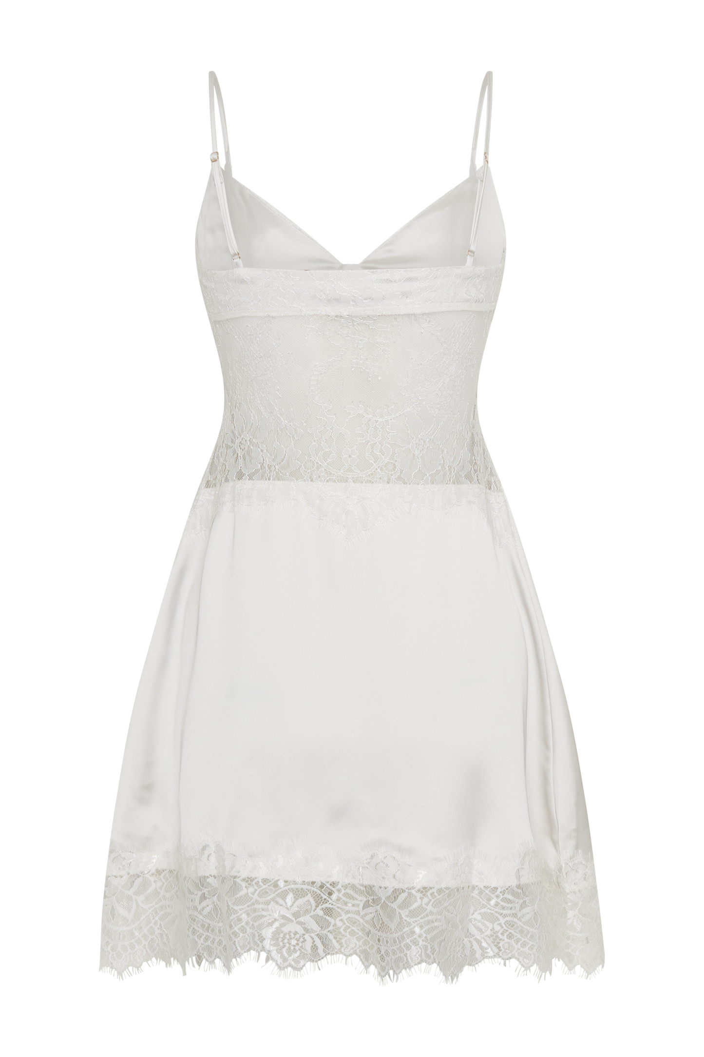 ROF Emmett Dantel Slip Elbise - Beyaz