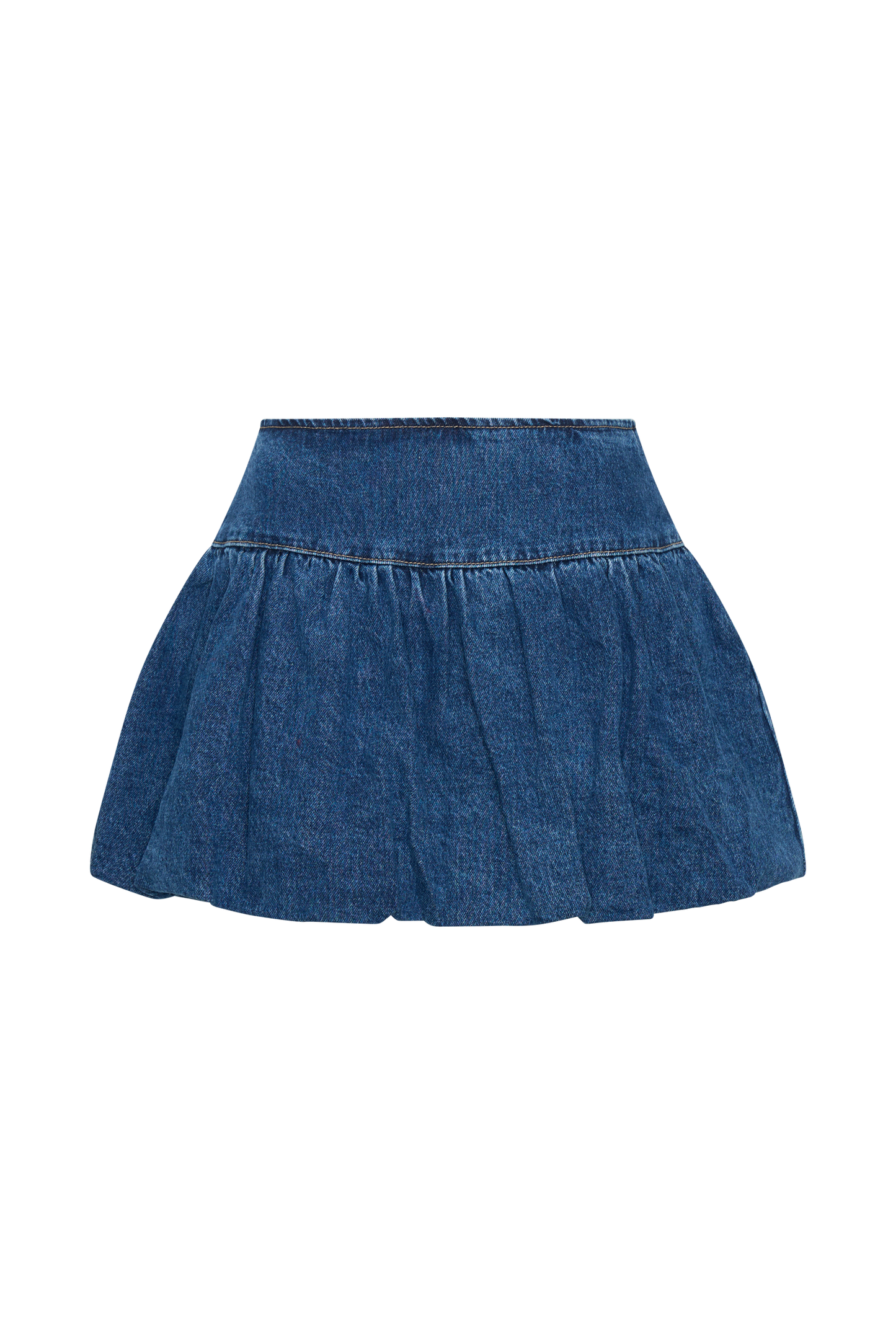 ROF Genia Baloncuklu Denim Mini Etek - Lacivert