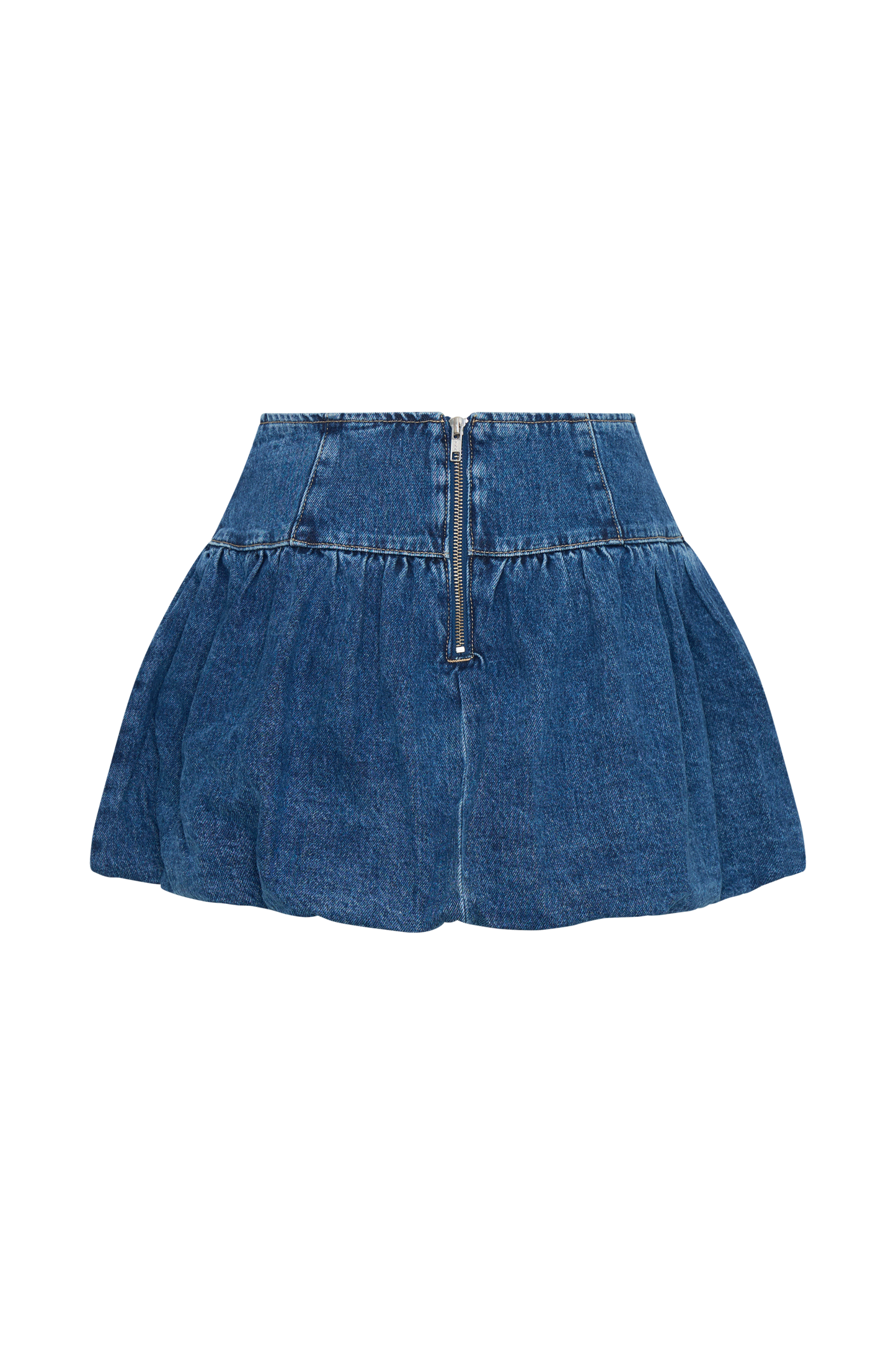 ROF Genia Baloncuklu Denim Mini Etek - Lacivert