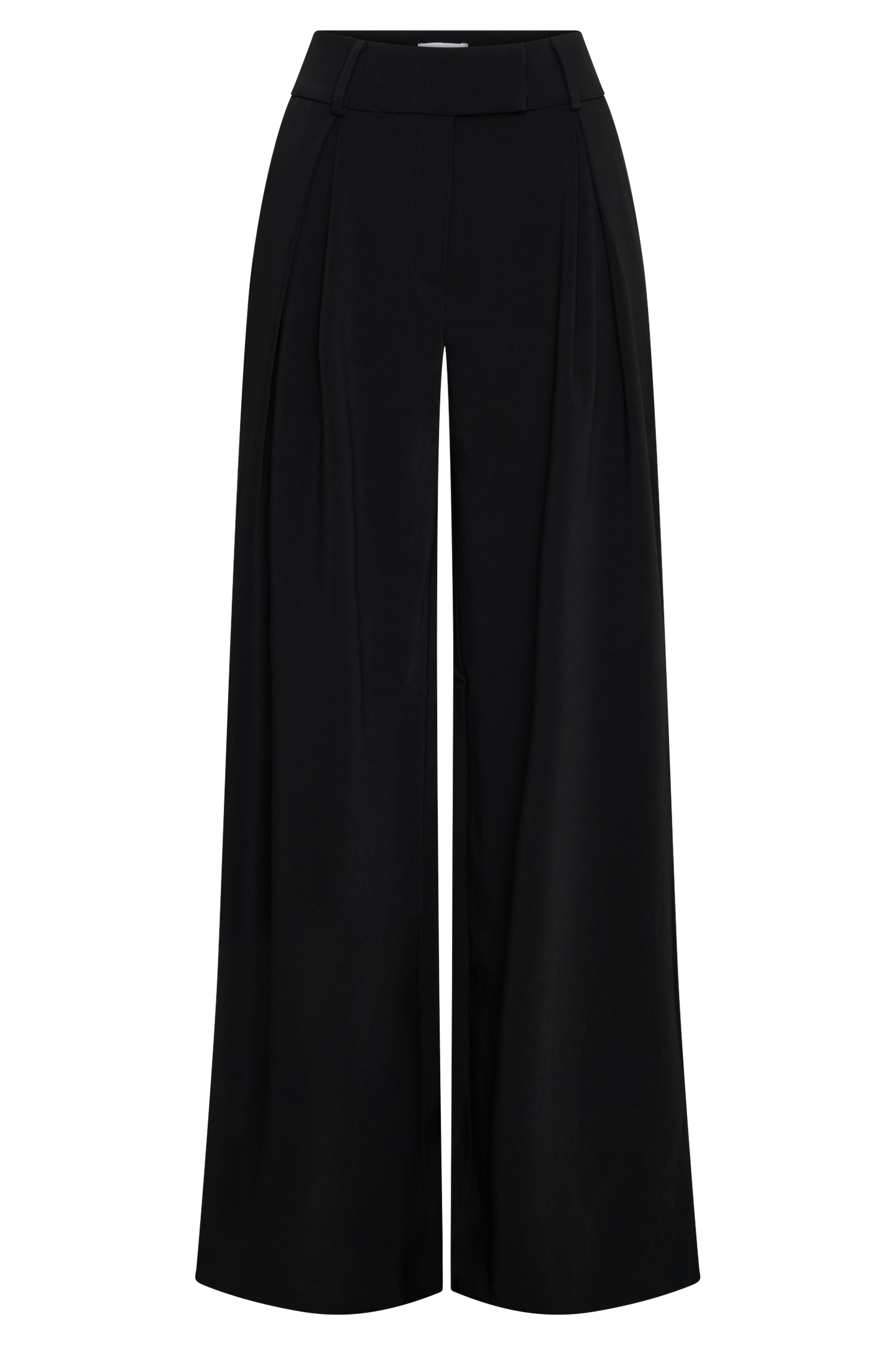 ROF Jacqueline Piliseli Geniş Paça Pantolon - Siyah