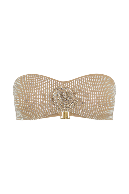 ROF Noreen Rose Diamante Bikini Üstü - Ten Rengi