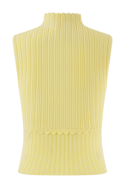 ROF Indy Pointelle Örgü Üst - Limon