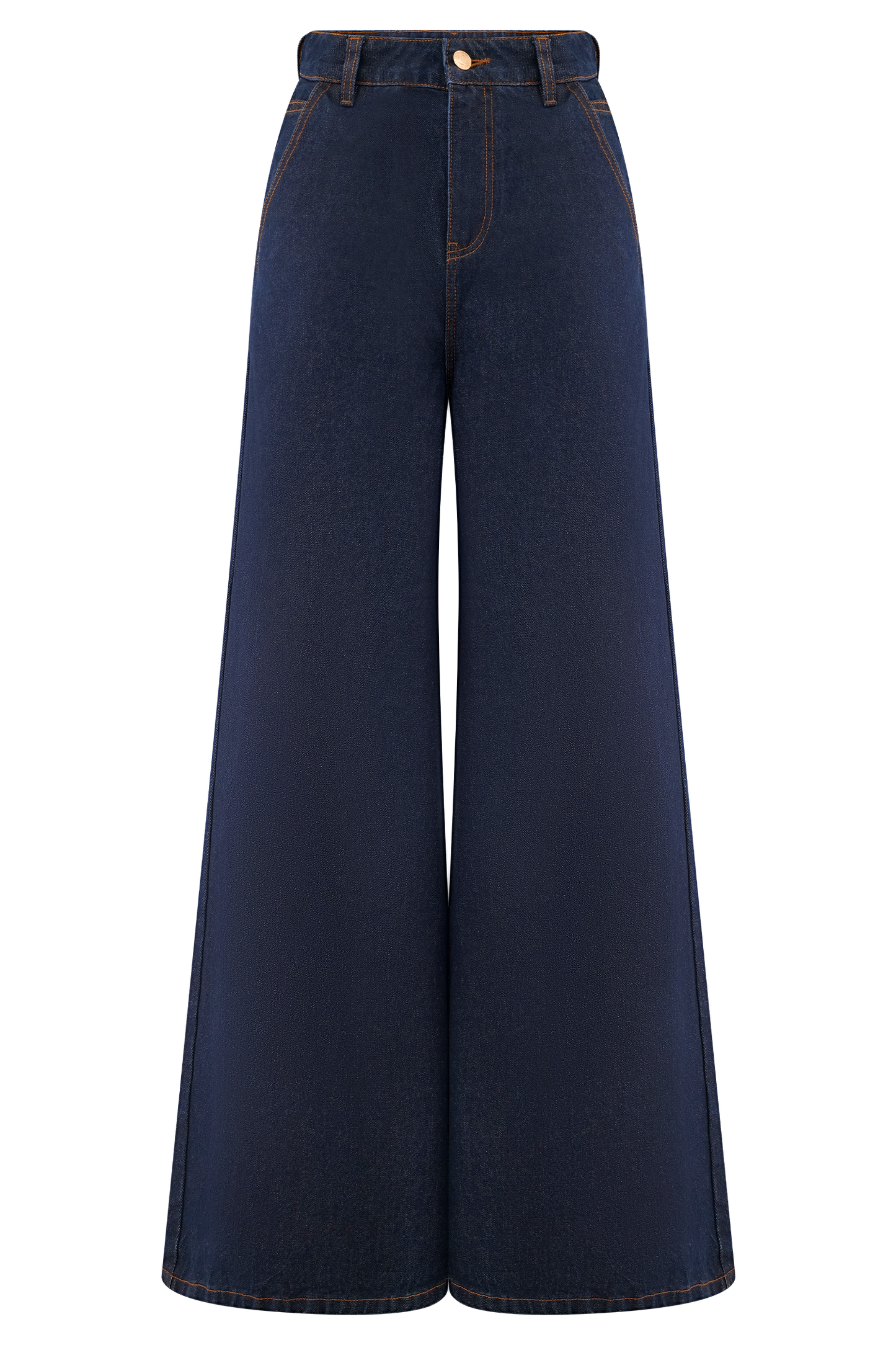 ROF Jen Geniş Paça Flare Denim Jeans - İndigo Mavi