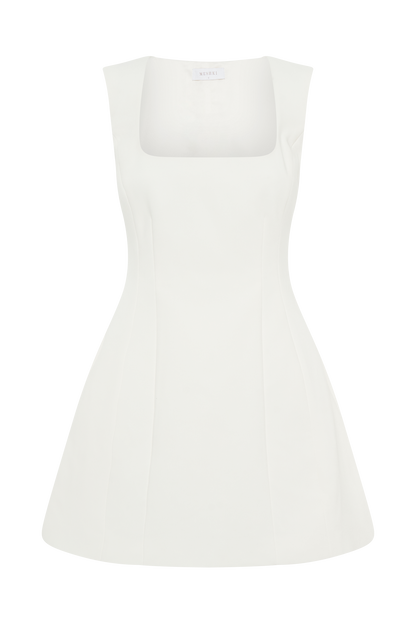 ROF Lysandre Krep Mini Elbise - Fildişi