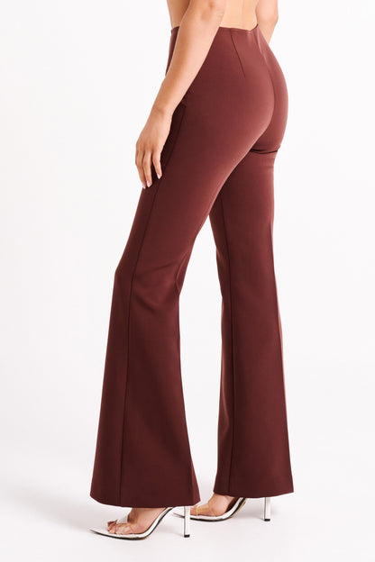 ROF Loretta Fit & Flare Özel Pantolon - Çikolata