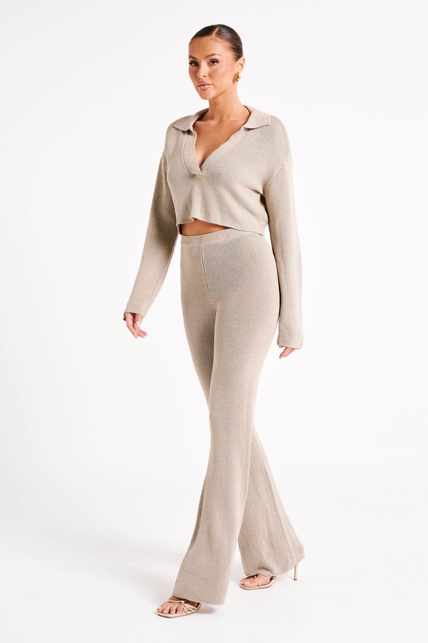 ROF Carlota Örgü Pantolon - Taupe