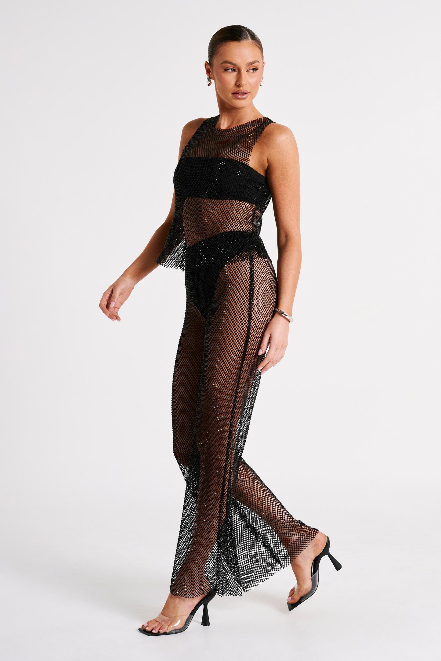 ROF Emerson Diamante File Pantolon - Siyah