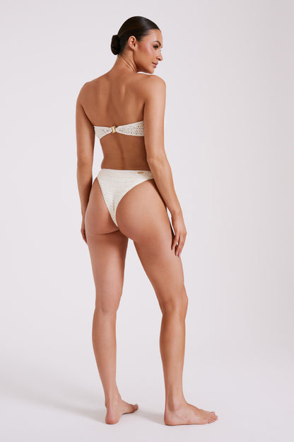 ROF Noreen Rose Tığ İşi Bikini Üstü - Fildişi