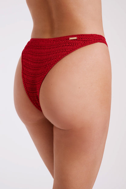 ROF Valencia Rose Tığ İşi Bikini Altı - Kırmızı
