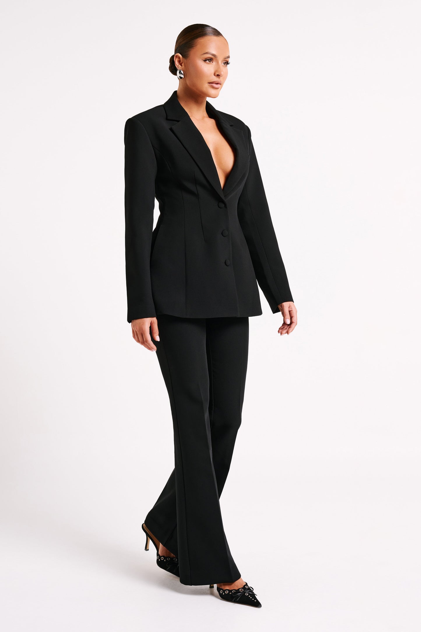 ROF Greer Kum Saati Takım Elbise Blazer - Siyah