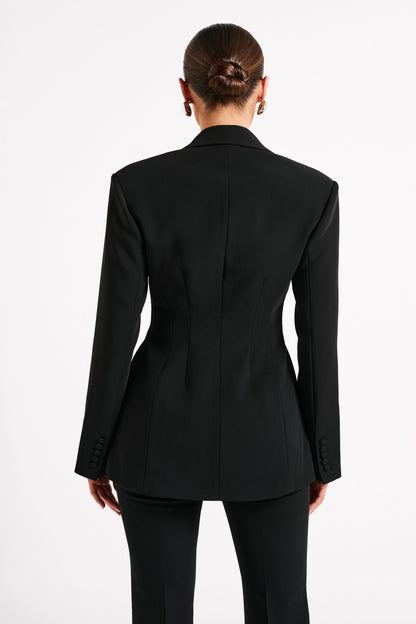 ROF Greer Kum Saati Takım Elbise Blazer - Siyah