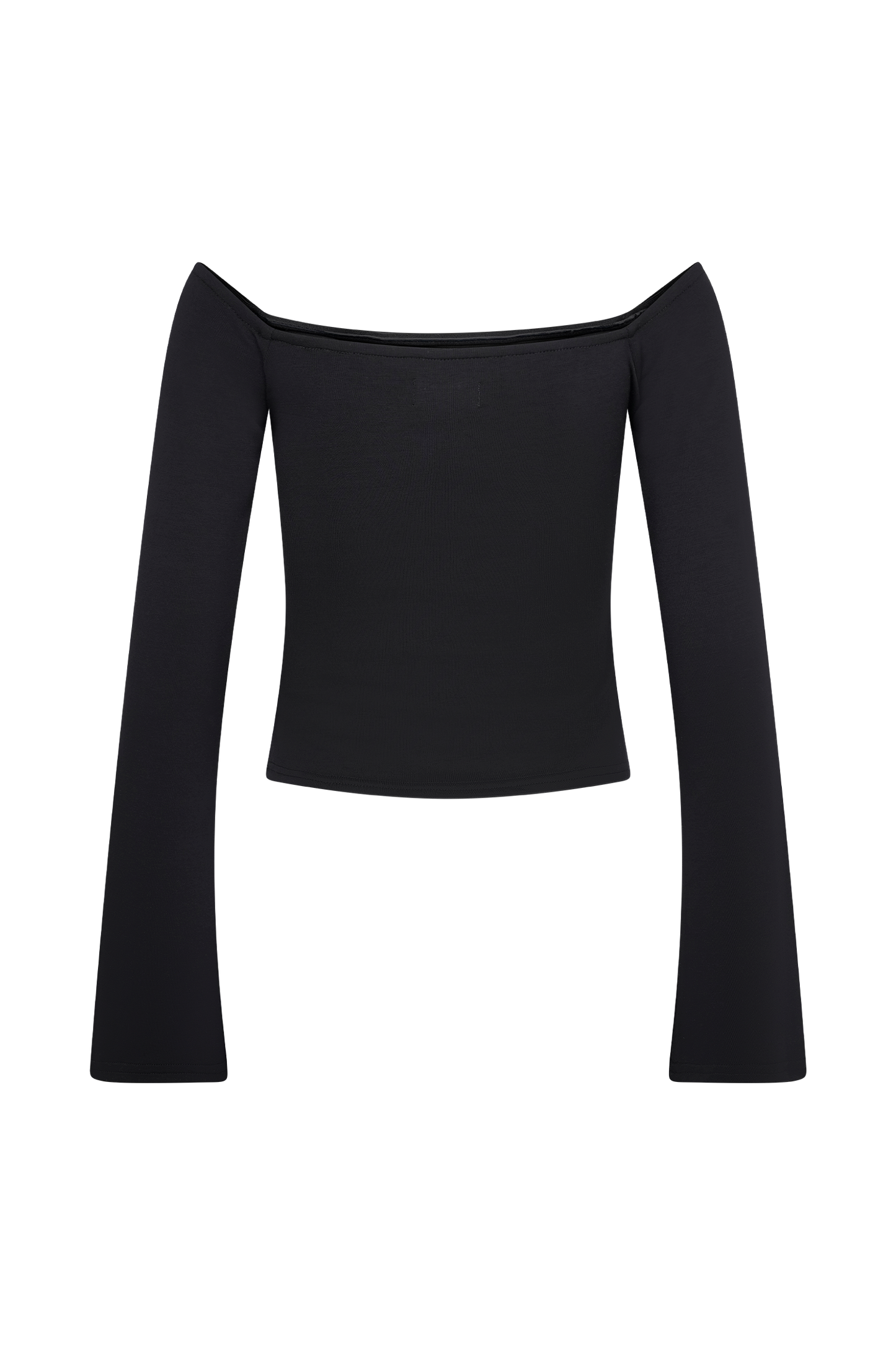 ROF Marlene Scuba Jersey Kontrast Üst - Siyah/Beyaz