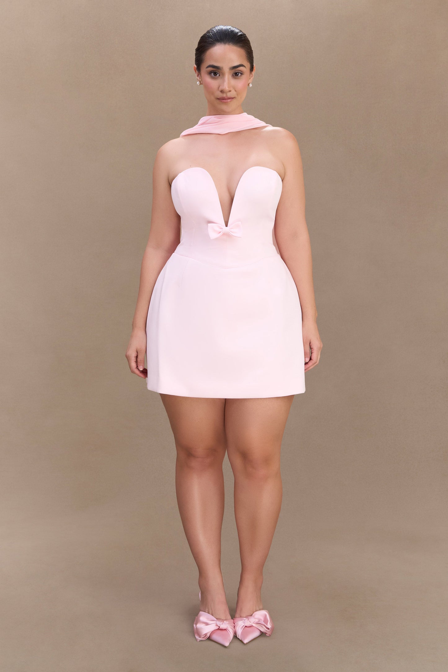 ROF Orellia Straplez Takım Elbise Mini Elbise - Soft Pembe