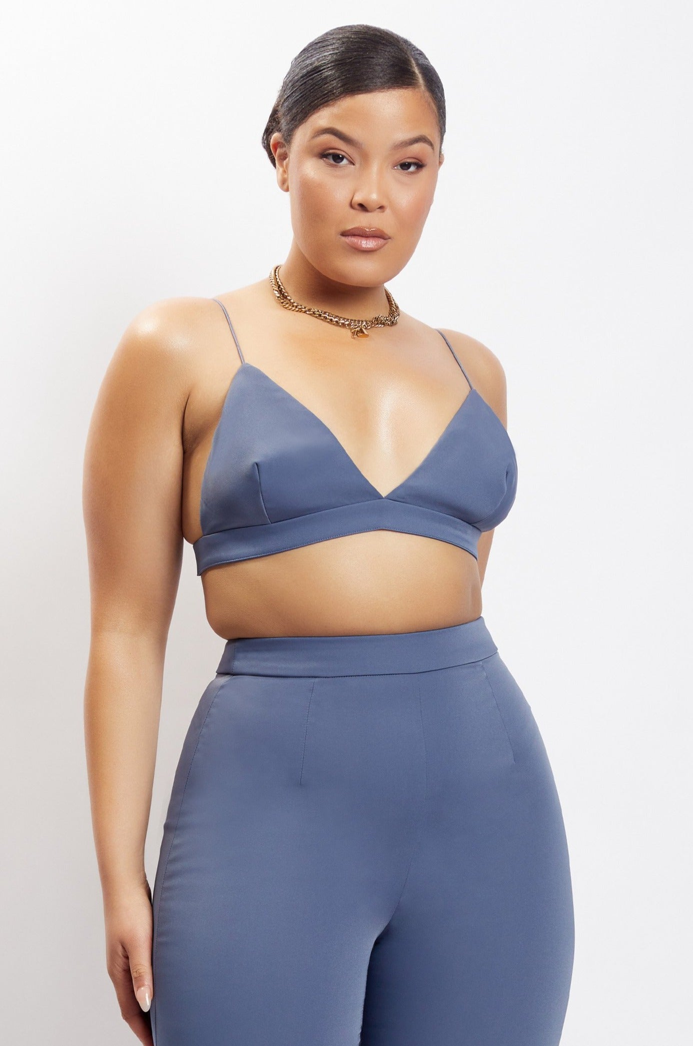 ROF Cynthia Üçgen Bralet - Çelik Mavi