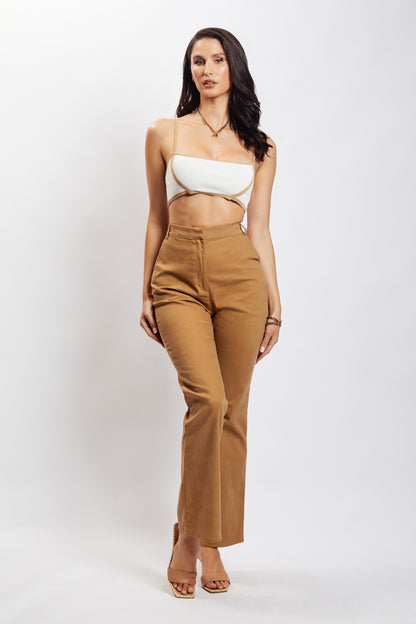 ROF Cindy Flare Pantolon - Camel