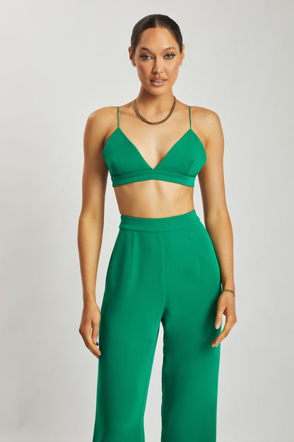 ROF Cynthia Üçgen Bralet - Şişe Yeşili
