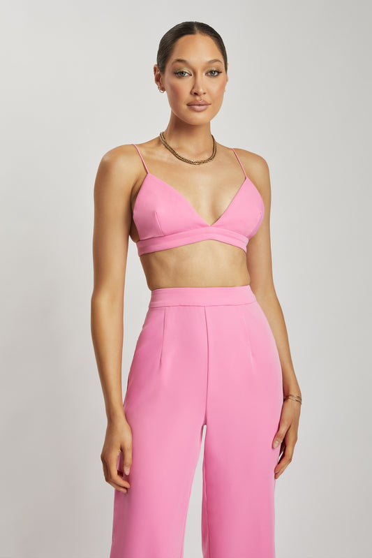 ROF Cynthia Üçgen Bralet - Pembe