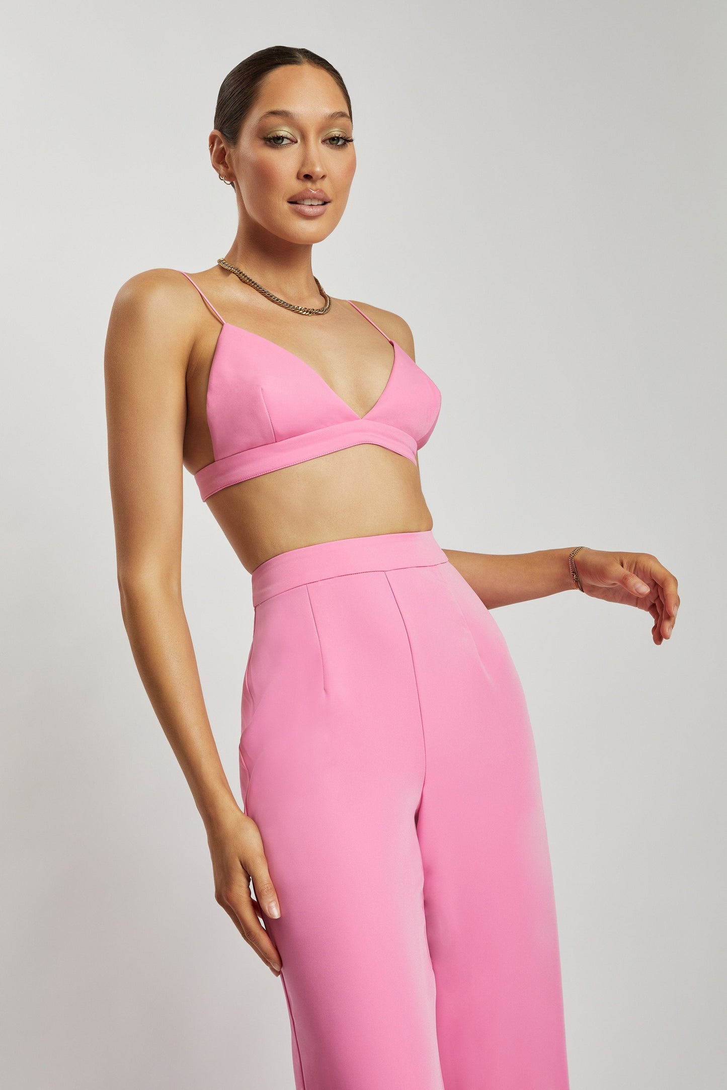 ROF Cynthia Üçgen Bralet - Pembe