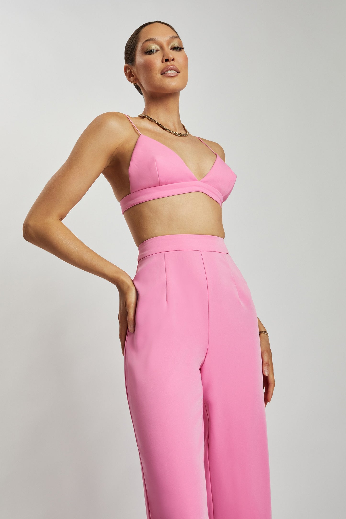ROF Cynthia Üçgen Bralet - Pembe