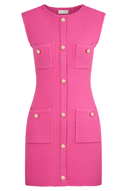 ROF Mia Triko Mini Elbise - Pembe