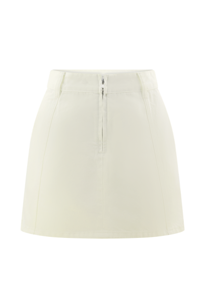 ROF Rosalyn Mini Denim Şort - Beyaz