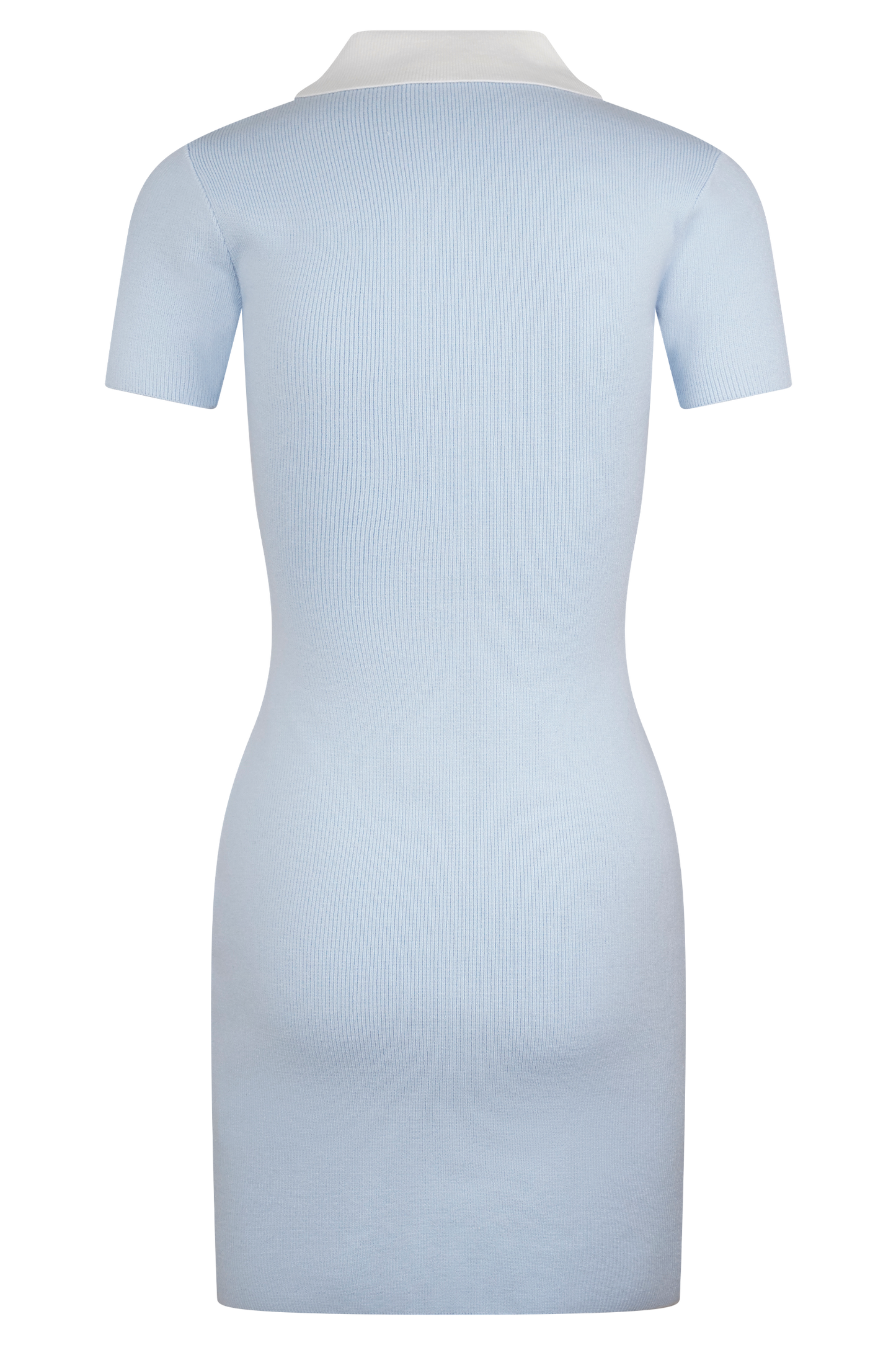 ROF Seema Kontrast Mini Elbise - Açık Mavi/Beyaz