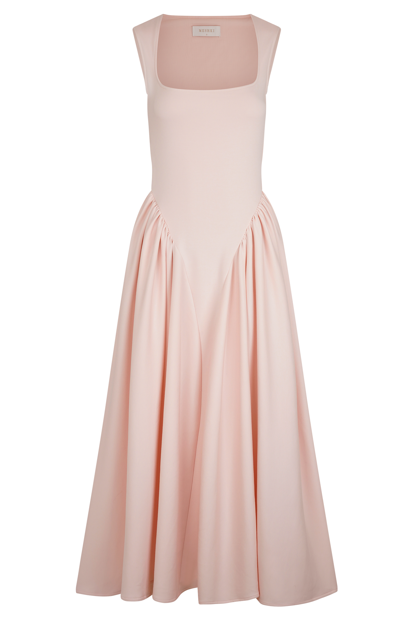 ROF Sharon Scuba Jersey Midi Elbise - Bale Pembesi