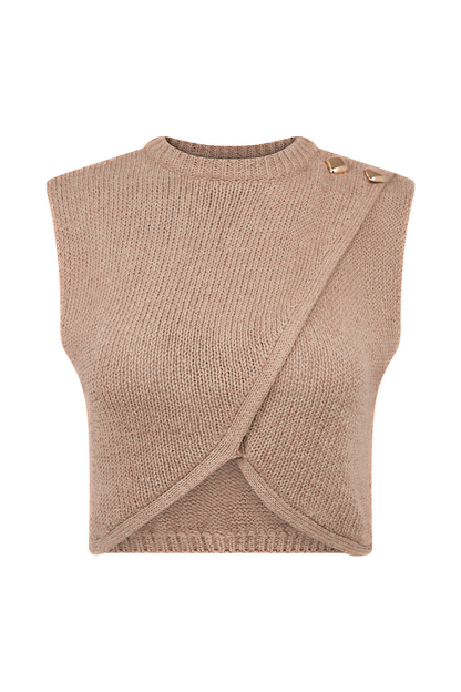 ROF Sloane Overlay Örgü Üst - Latte