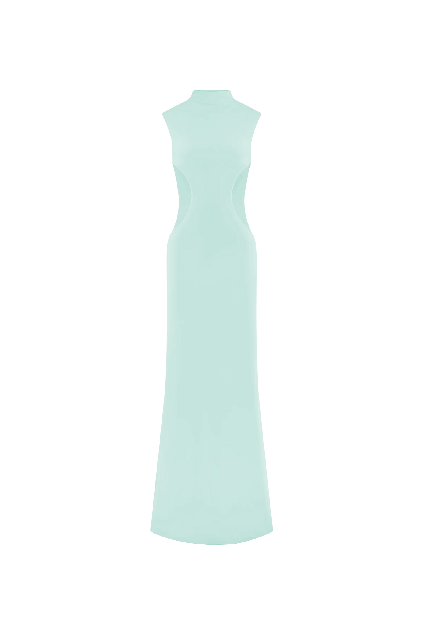 ROF Massie Slinky Ve Mesh Maxi Elbise - Lagoon
