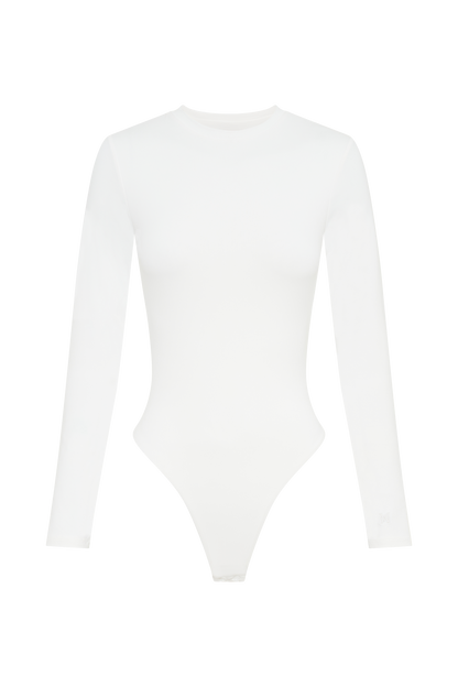 ROF Delilah Uzun Kollu Bisiklet Yaka Body - Beyaz